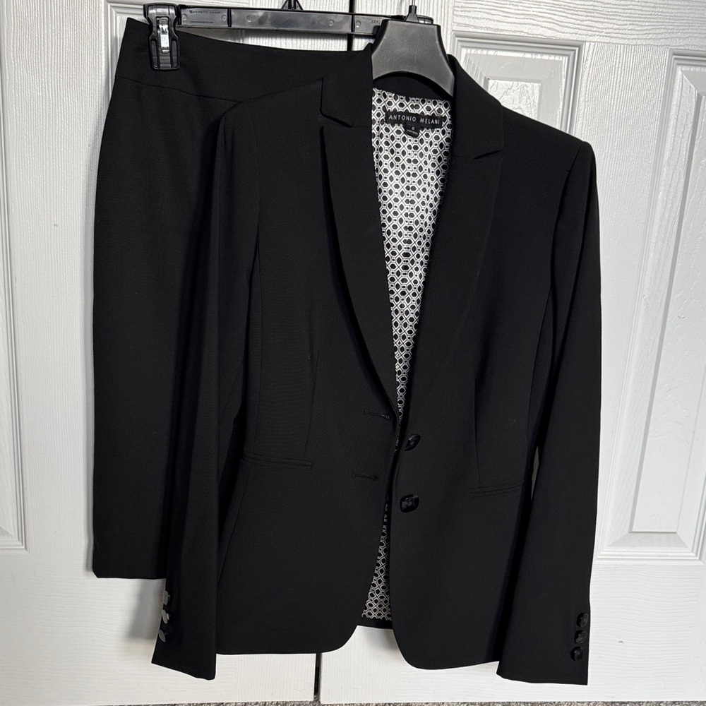 ANTONIO MELANI Black Women’s Suit Blazer and Skirt